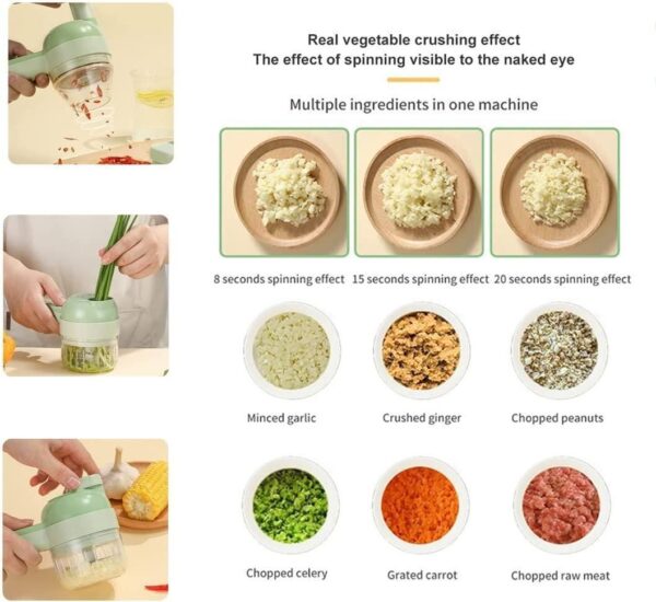 4 in 1 Electric Vegetable Cutter - Image 2