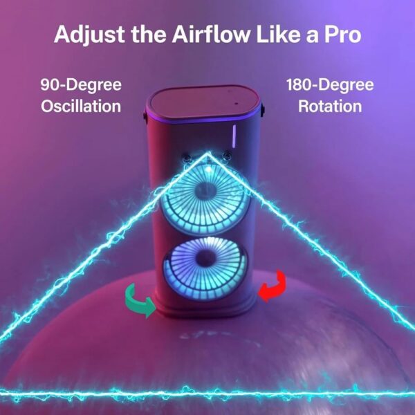 Double Fan Portable Mini Air Cooler, 5 L - Image 5