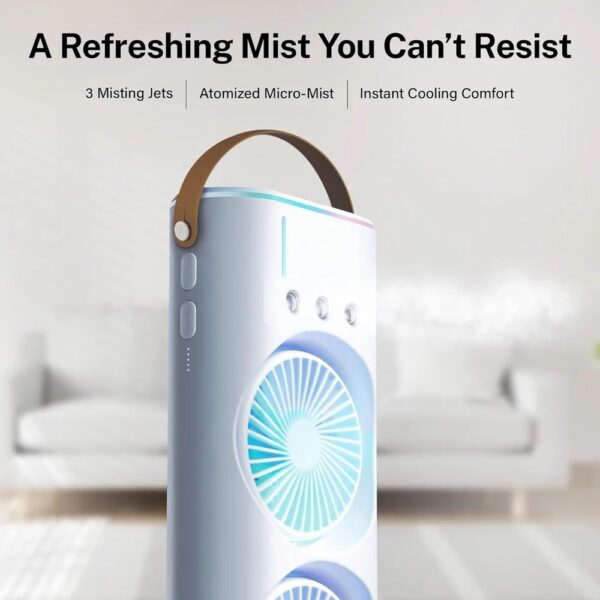 Double Fan Portable Mini Air Cooler, 5 L - Image 3